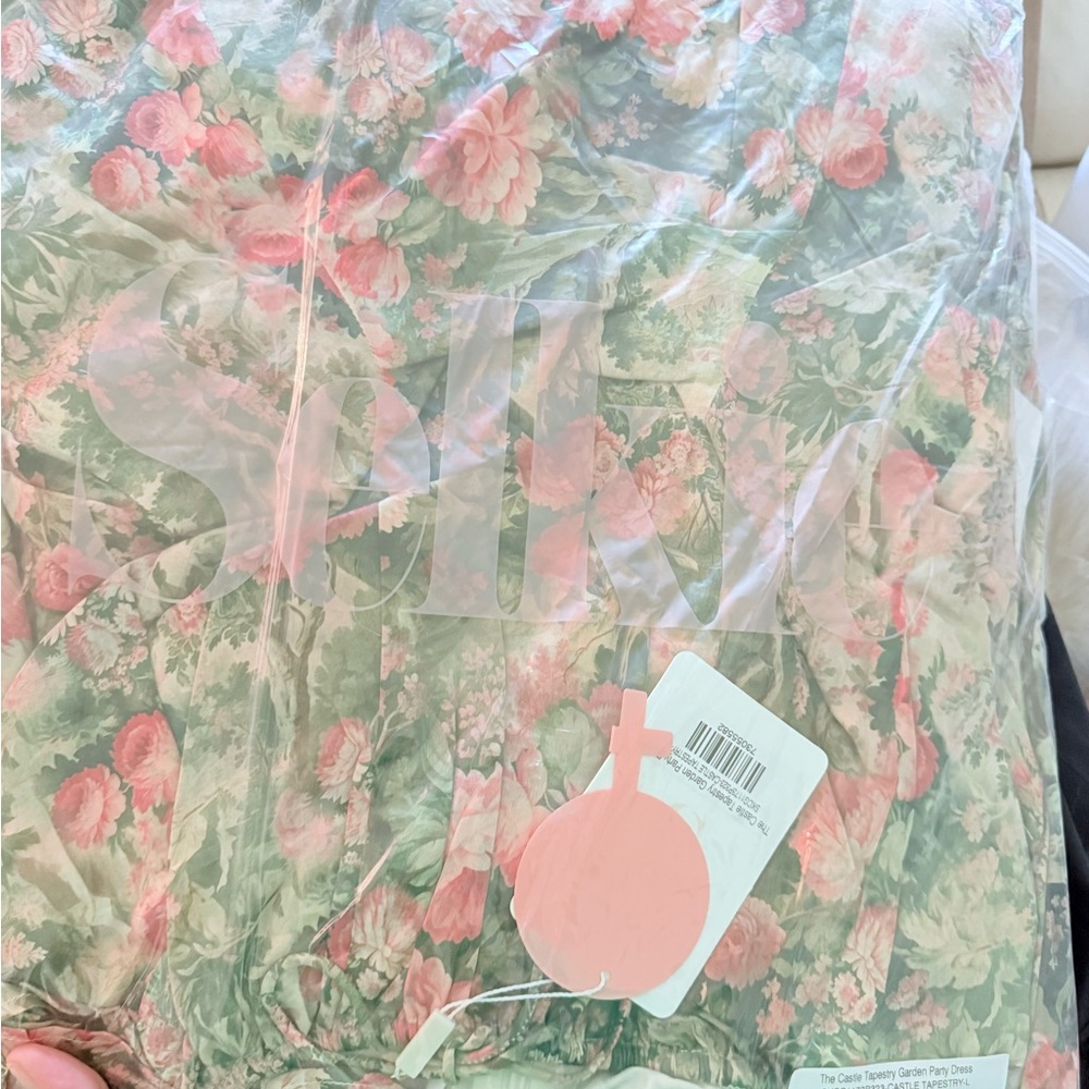 Selkie Floral Dress in Pink and Green